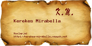 Kerekes Mirabella névjegykártya